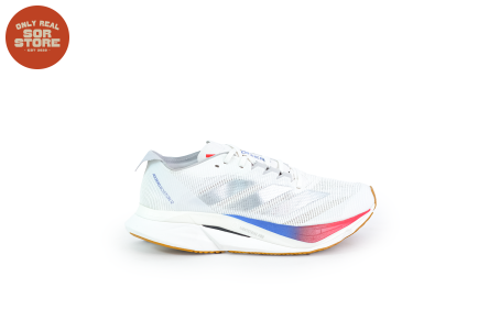 Adidas Adizero Boston 12 White Red Blue - JI4480