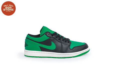Nike Air Jordan 1 Low 'Black & Lucky Green' 553560-065