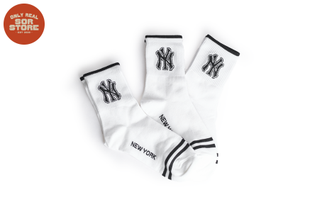 MLB Stripe Logo Socks NY (Black)