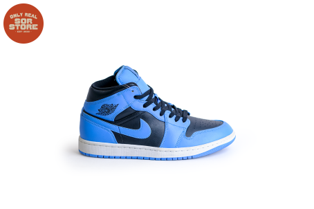 Nike Air Jordan 1 Mid 'University Blue Black' - DQ8426-401