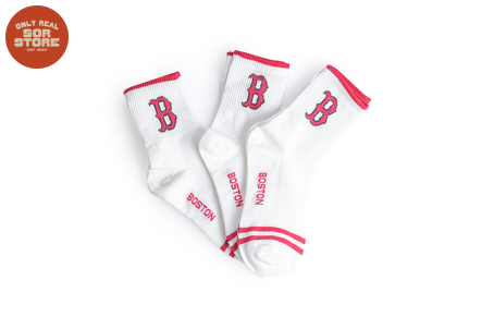 MLB Stripe Logo Socks Boston Red Sox
